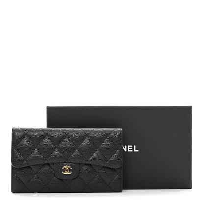 Chanel Caviar Quilted Large Flap Wallet Black 13 of 13