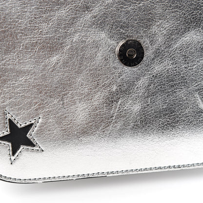 Stella McCartney Metallic Alter Nappa Medium Star Falabella Box Shoulder Bag Silver 8 of 16