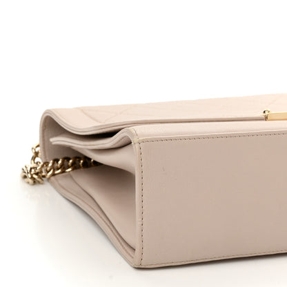 Chanel Grained Calfskin Quilted Large Label Click Flap Bag Light Beige 8 of 13