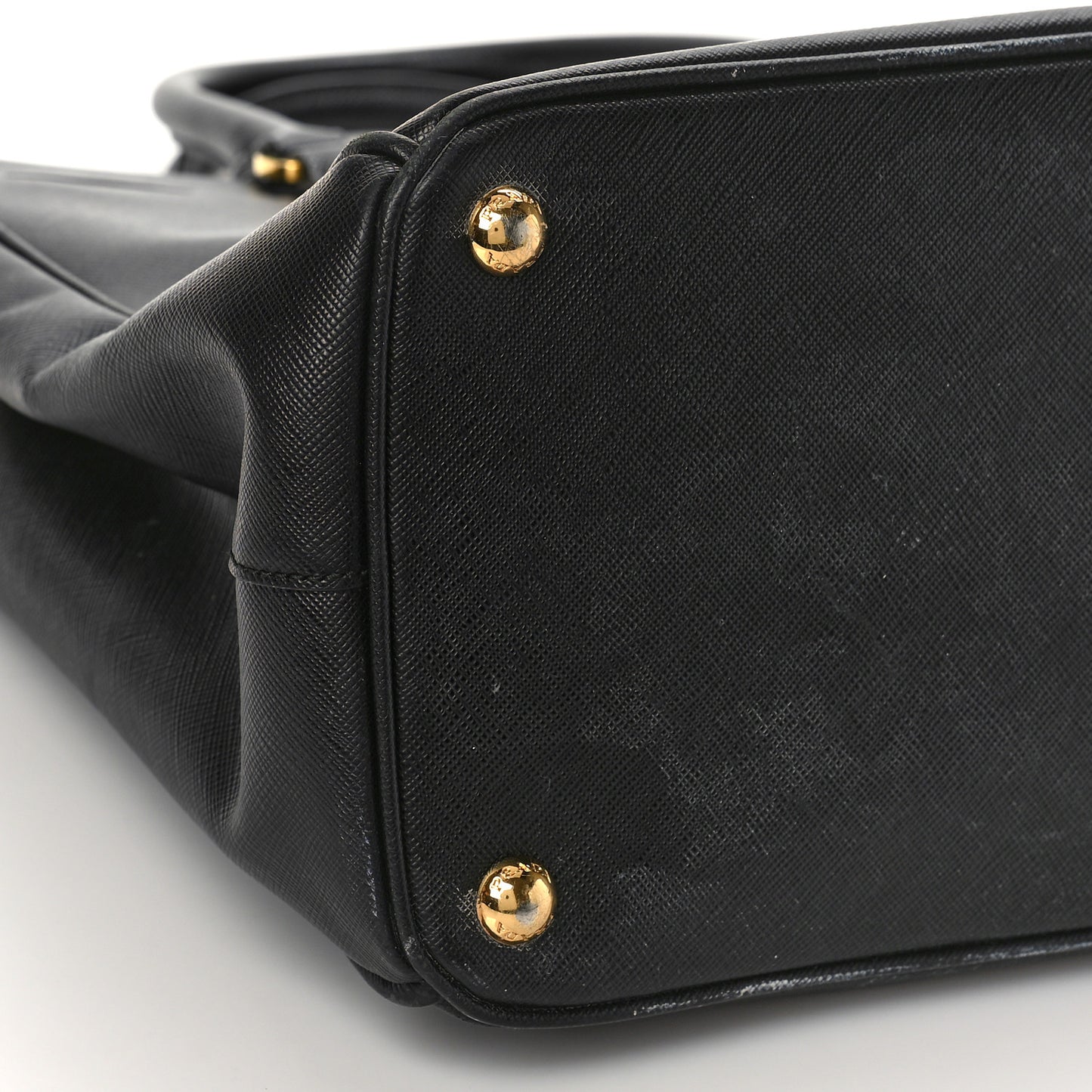 Saffiano Vernice Medium Double Zip Tote Black