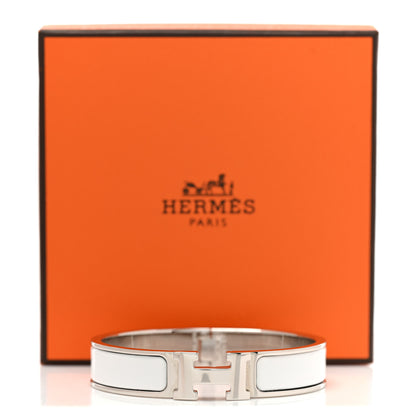 Hermes Enamel Narrow Clic Clac H Bracelet PM White 5 of 5