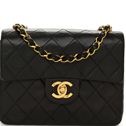 Chanel Lambskin Quilted Mini Square Flap Black 8 of 11