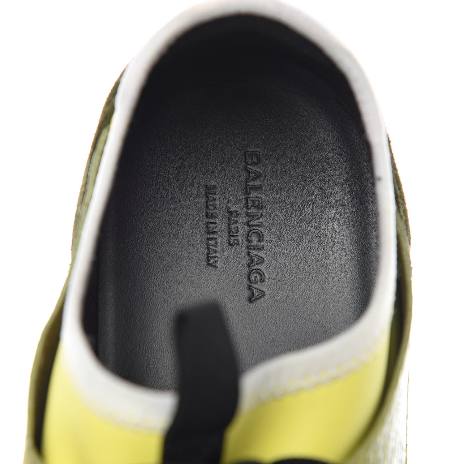 Balenciaga Calfskin Womens Race Runner Sneakers 41 Neon Black 9 of 12