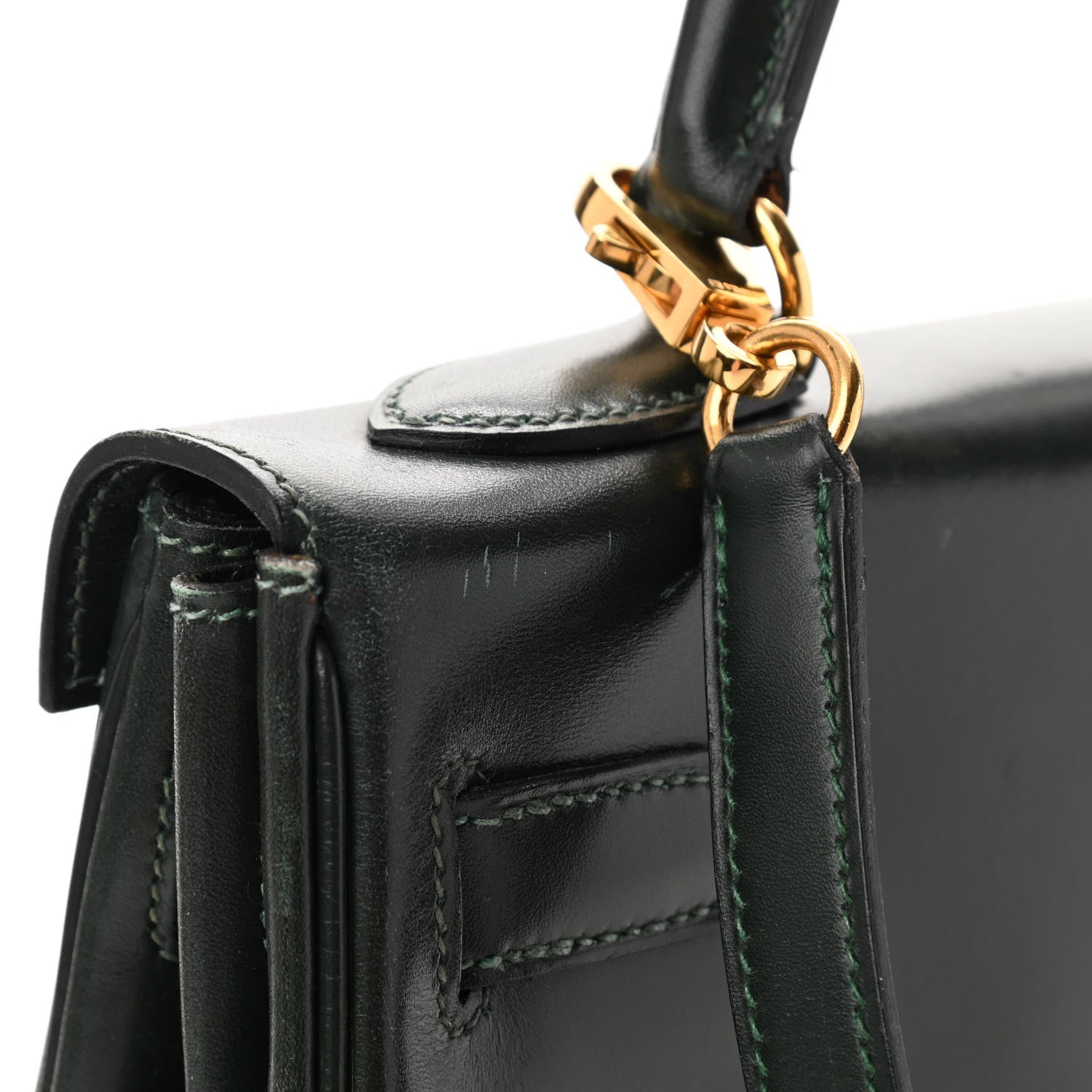 Hermes Box Kelly Retourne 32 Vert Fonce 20 of 25