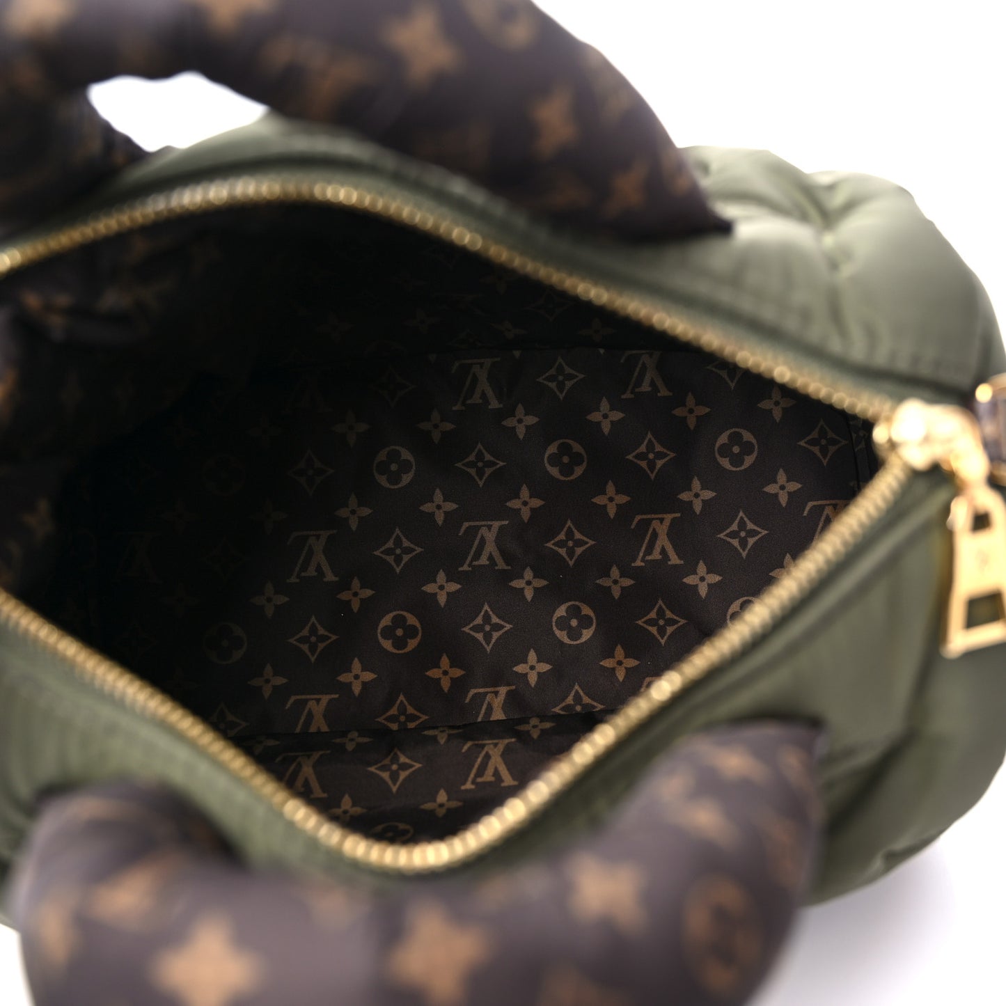 Econyl Mini Monogram Pillow Speedy Bandouliere 25 Khaki