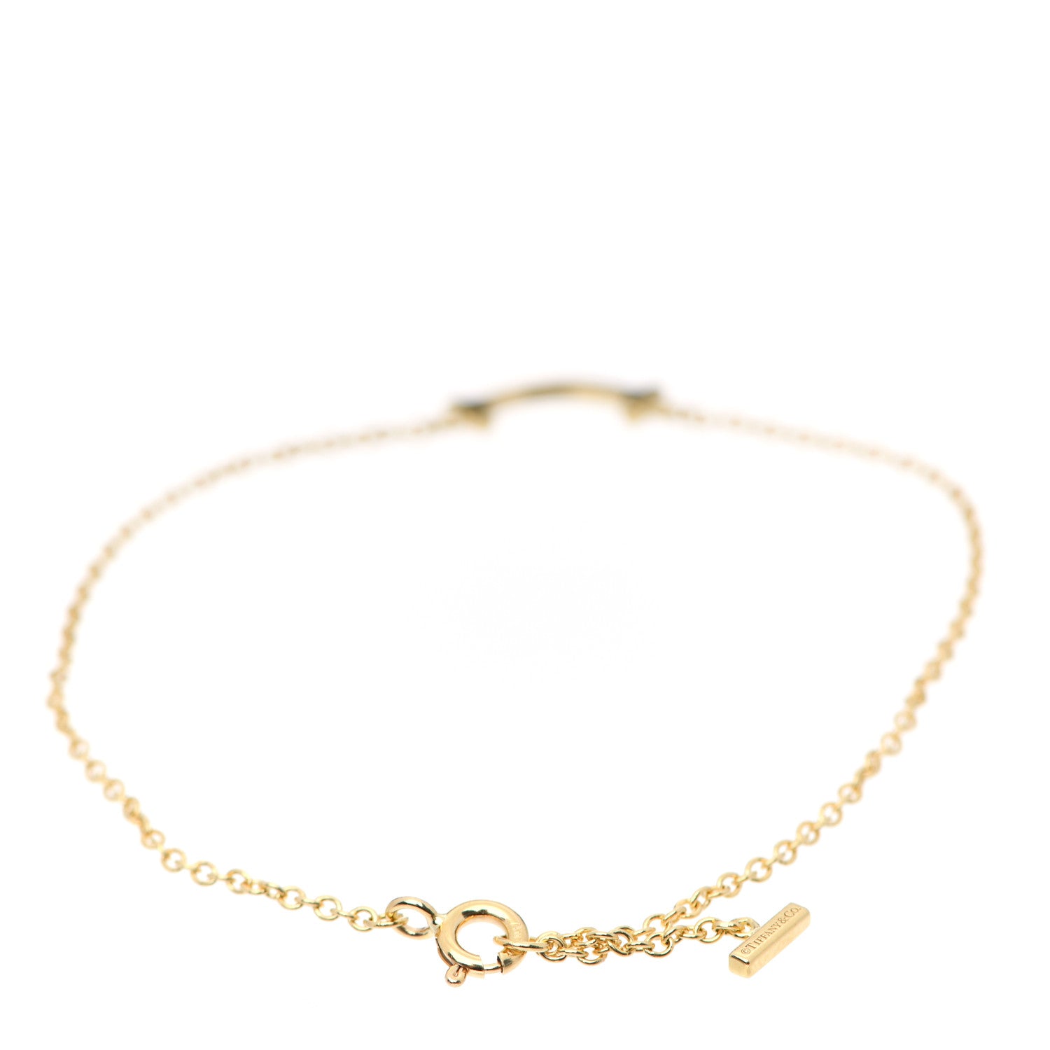 Tiffany 18K Yellow Gold Mini T Smile Bracelet 3 of 6