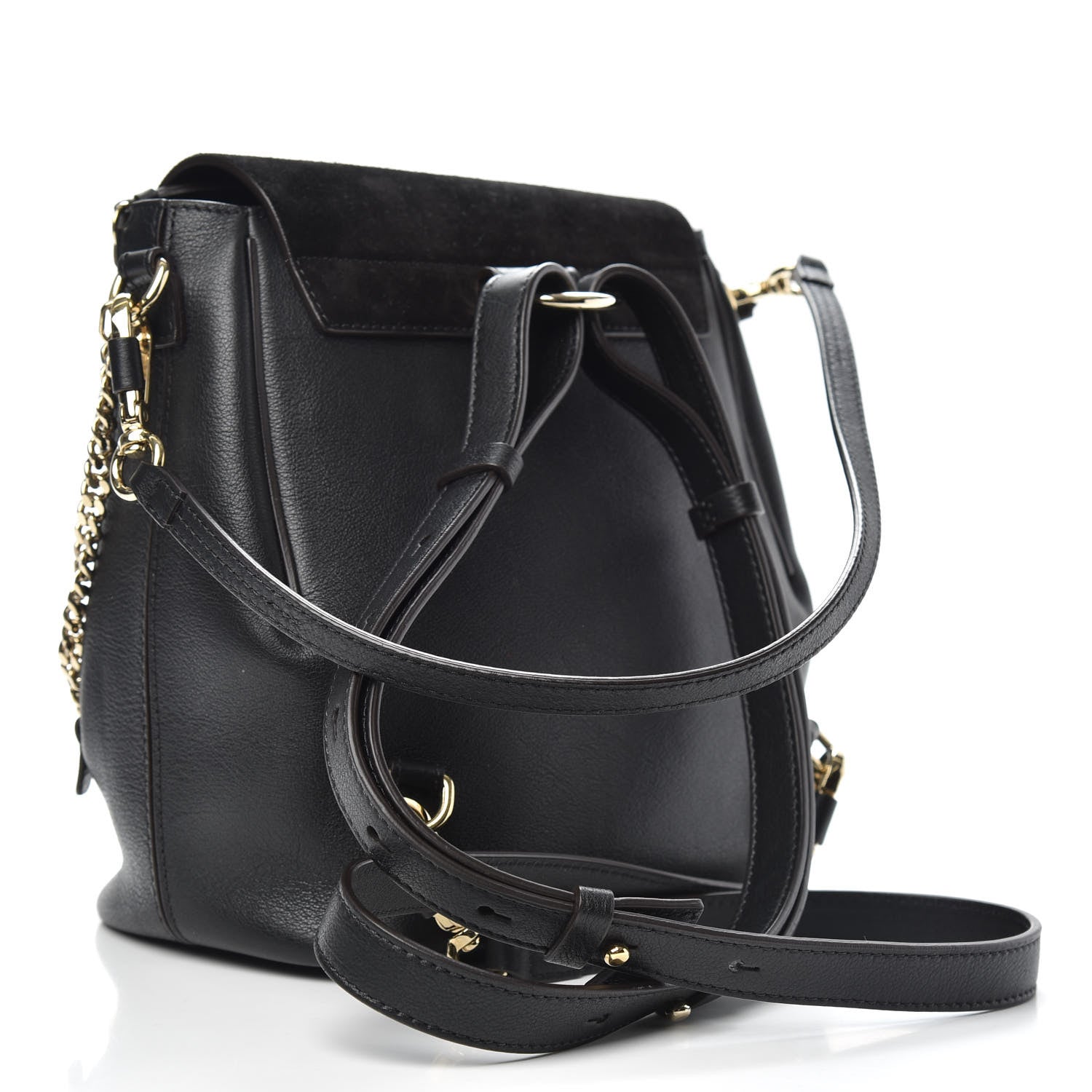 Chloe Suede Calfskin Small Faye Backpack Black 2 of 10