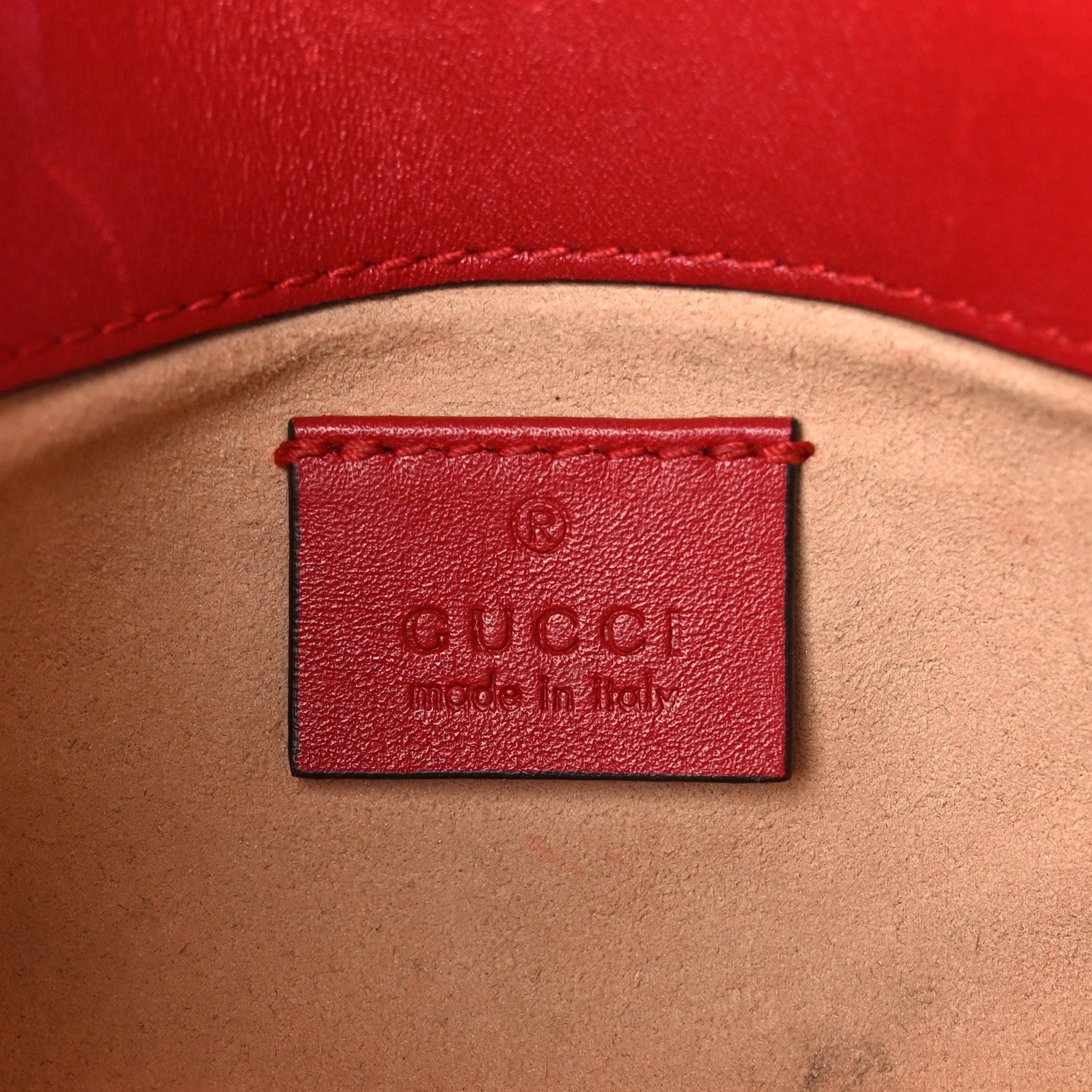 Gucci Calfskin Matelasse Super Mini GG Marmont Shoulder Bag Hibiscus Red 6 of 11