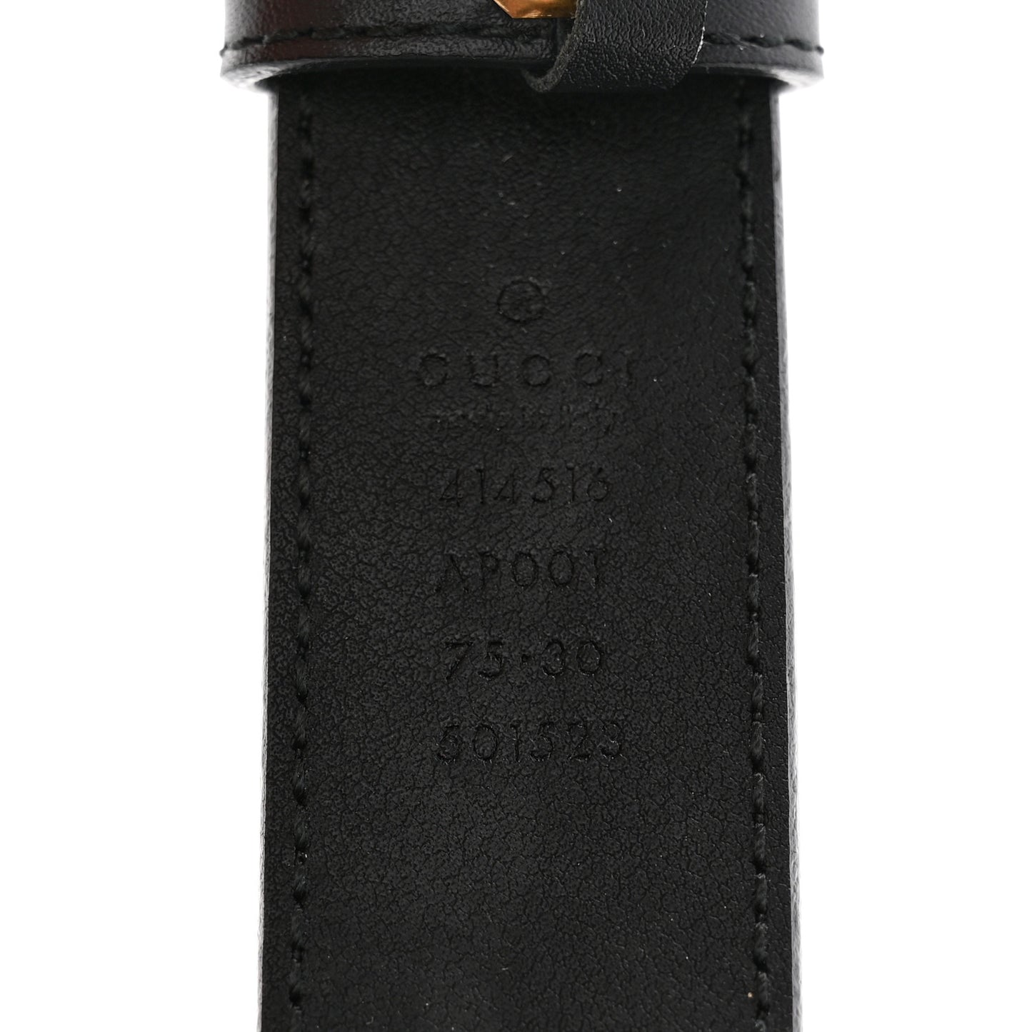 Moon Calfskin Double G 30mm Belt 75 30 Black