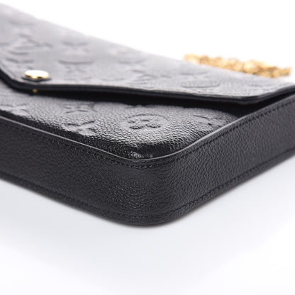 Louis Vuitton Empreinte Pochette Felicie Chain Wallet Black 10 of 12