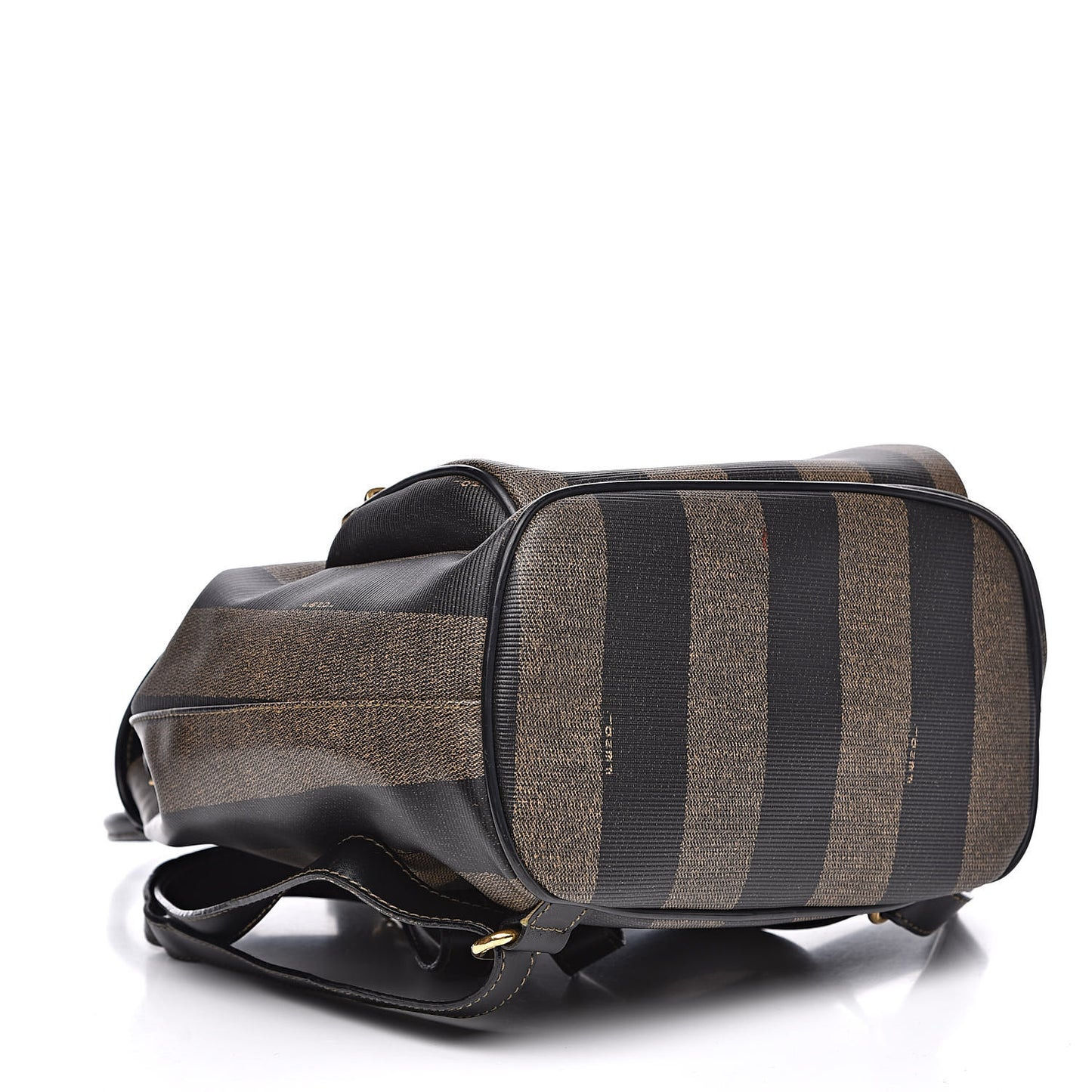 Coated Canvas Pequin Drawstring Backpack Tobacco