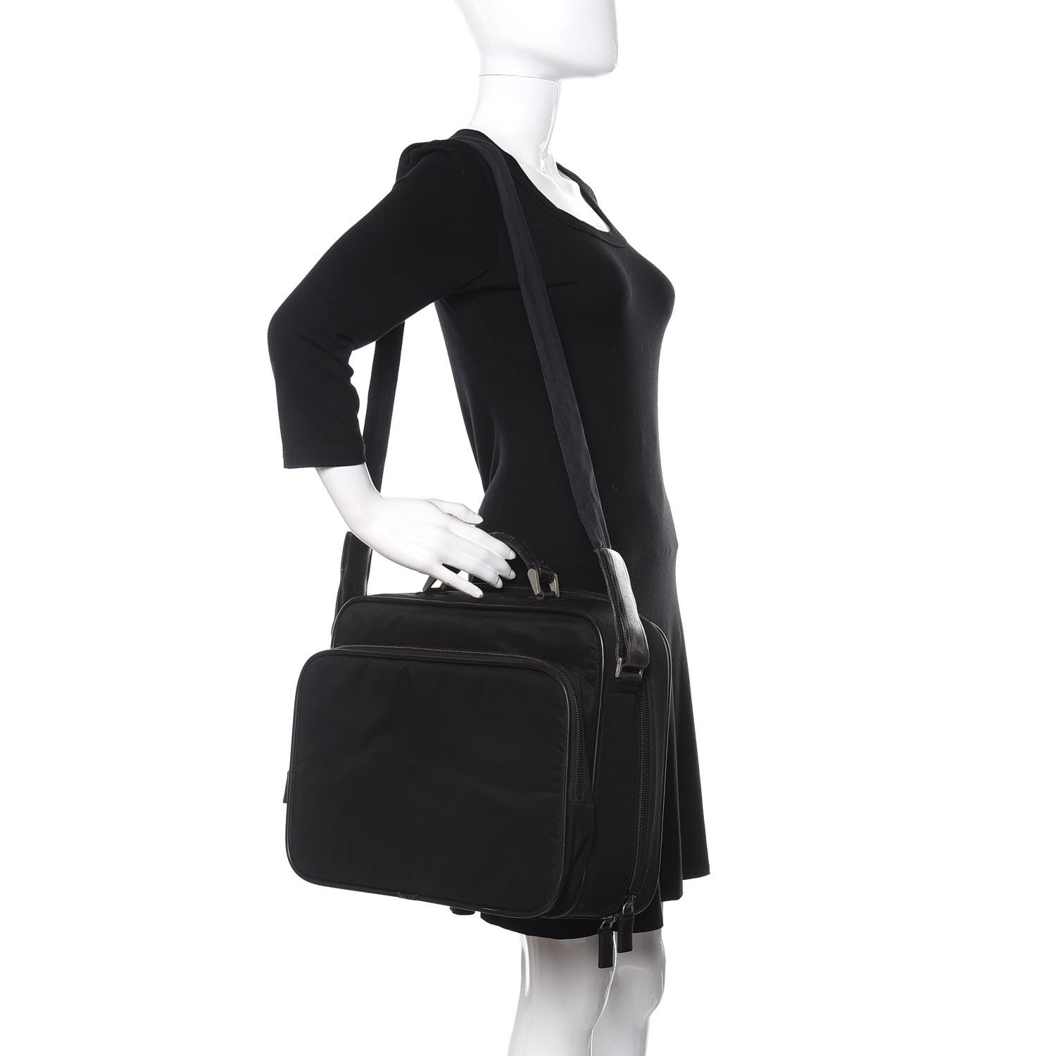 Prada Tessuto Nylon Travel Bag Black 2 of 14