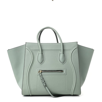 Celine Baby Grained Calfskin Medium Phantom Luggage Jade 1 of 11