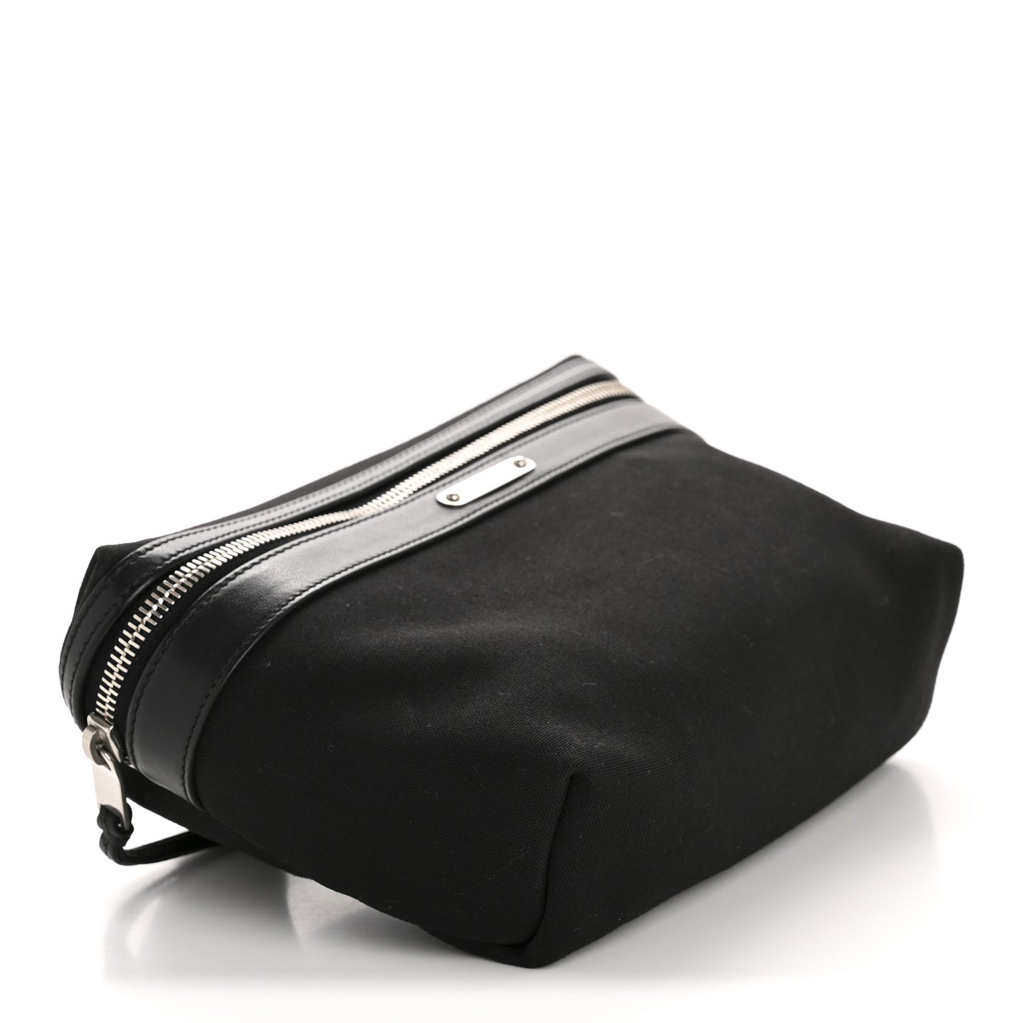 Canvas Calfskin City Belt Bag Black