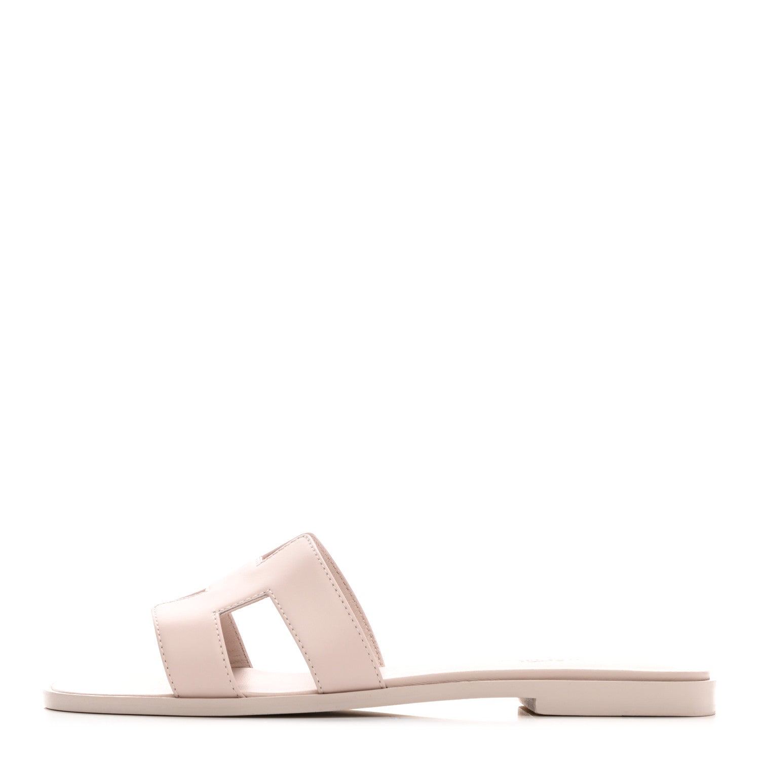 Hermes Box Calfskin Oran Sandals 38 Rose Pale 1 of 10