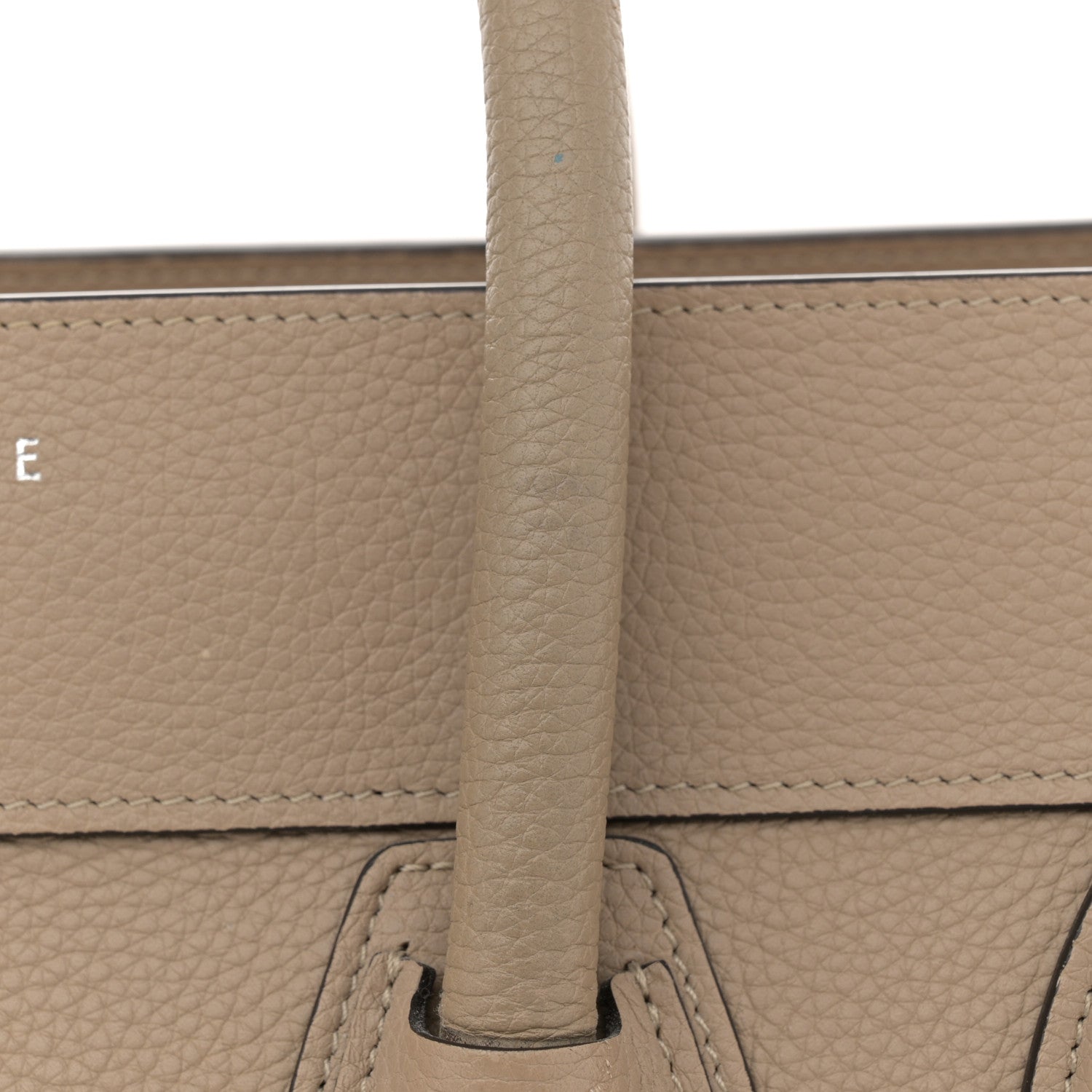 Celine Drummed Calfskin Mini Luggage Dune 14 of 20