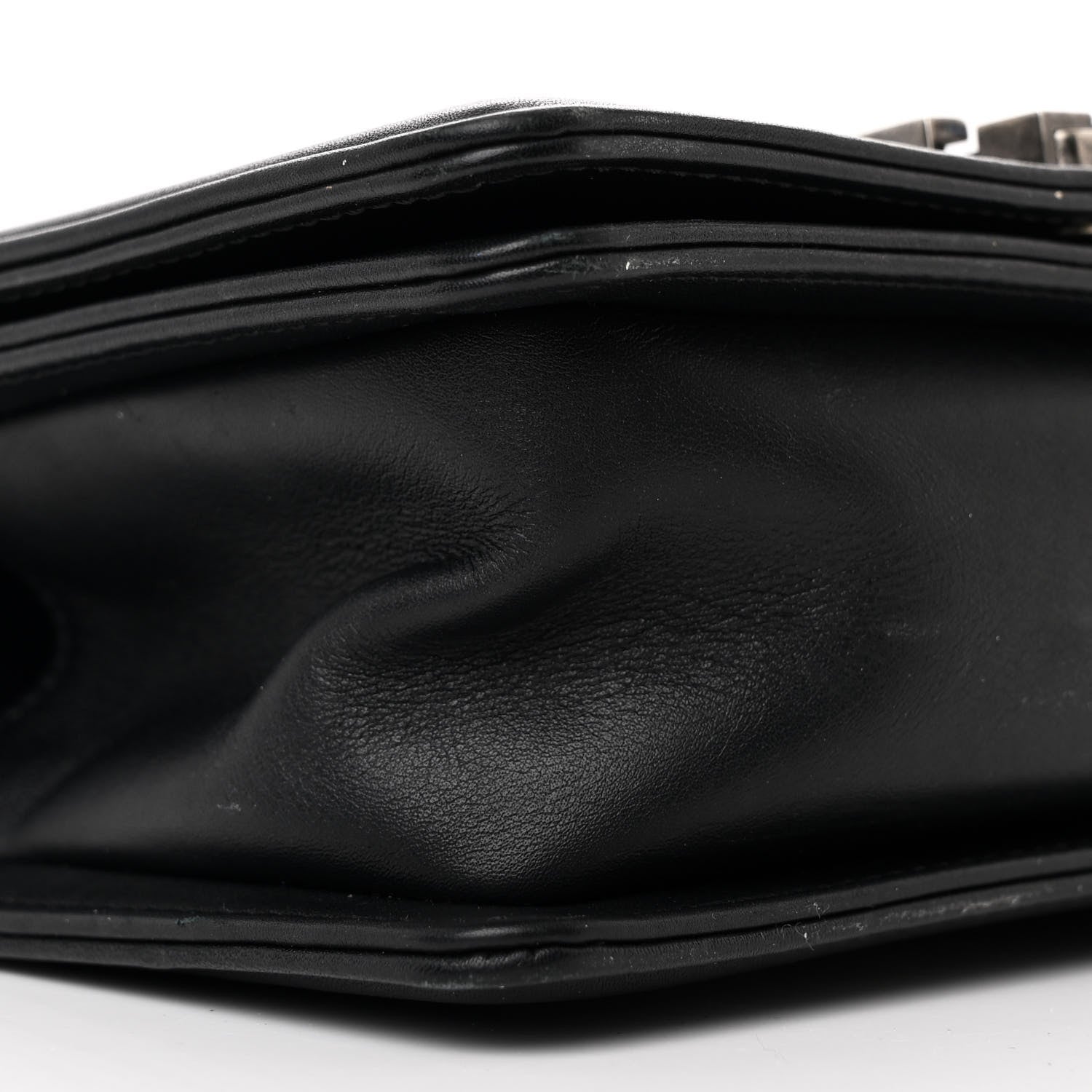 Chanel Calfskin Woven Small Boy Flap Black White 9 of 12