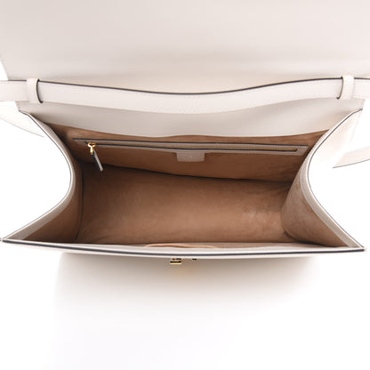 Gucci Calfskin Maxi Sylvie Top Handle Bag White 5 of 9