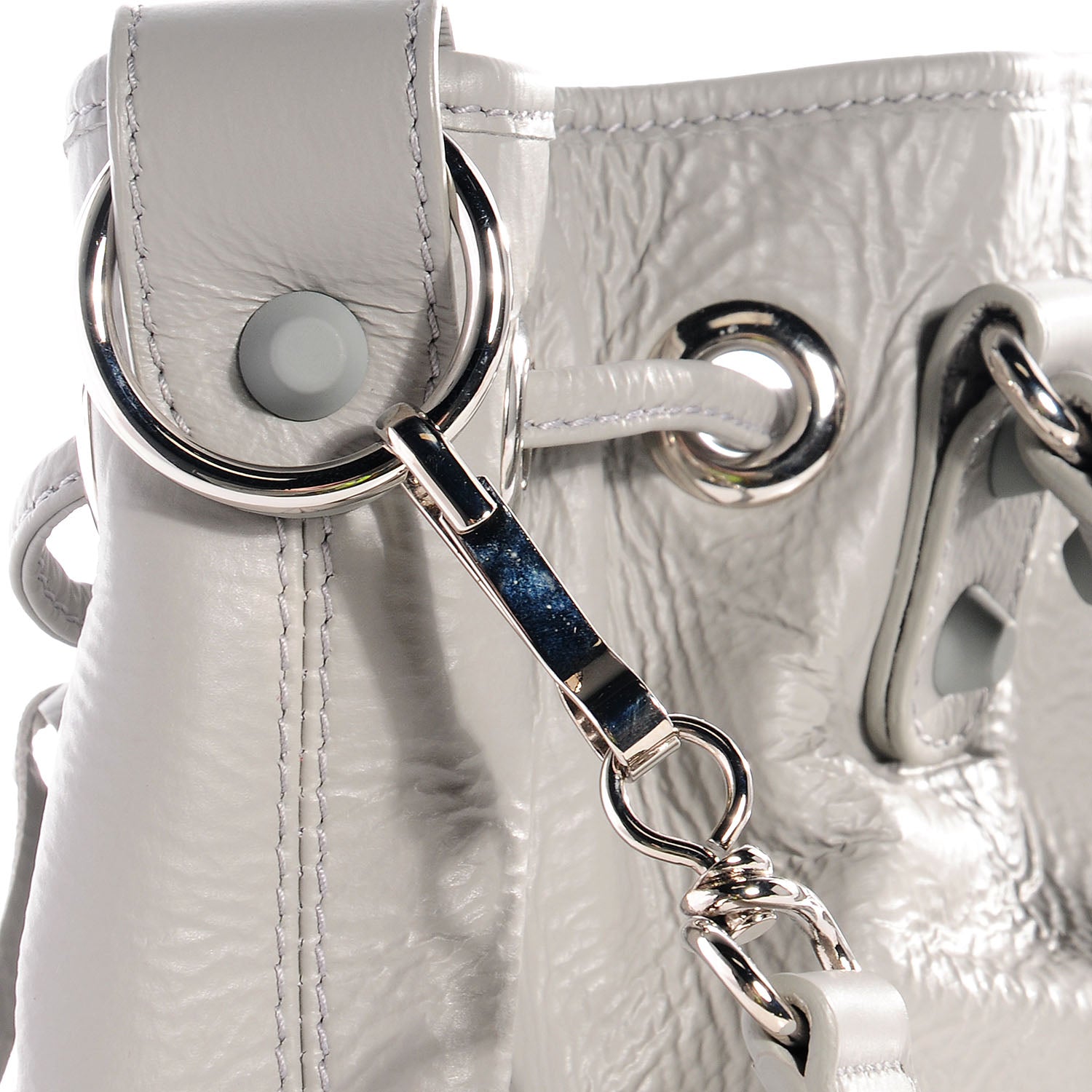 Balenciaga Matte Goatskin Rubber Covered Classic Hardware Mini Pompon Gris Glace 7 of 13