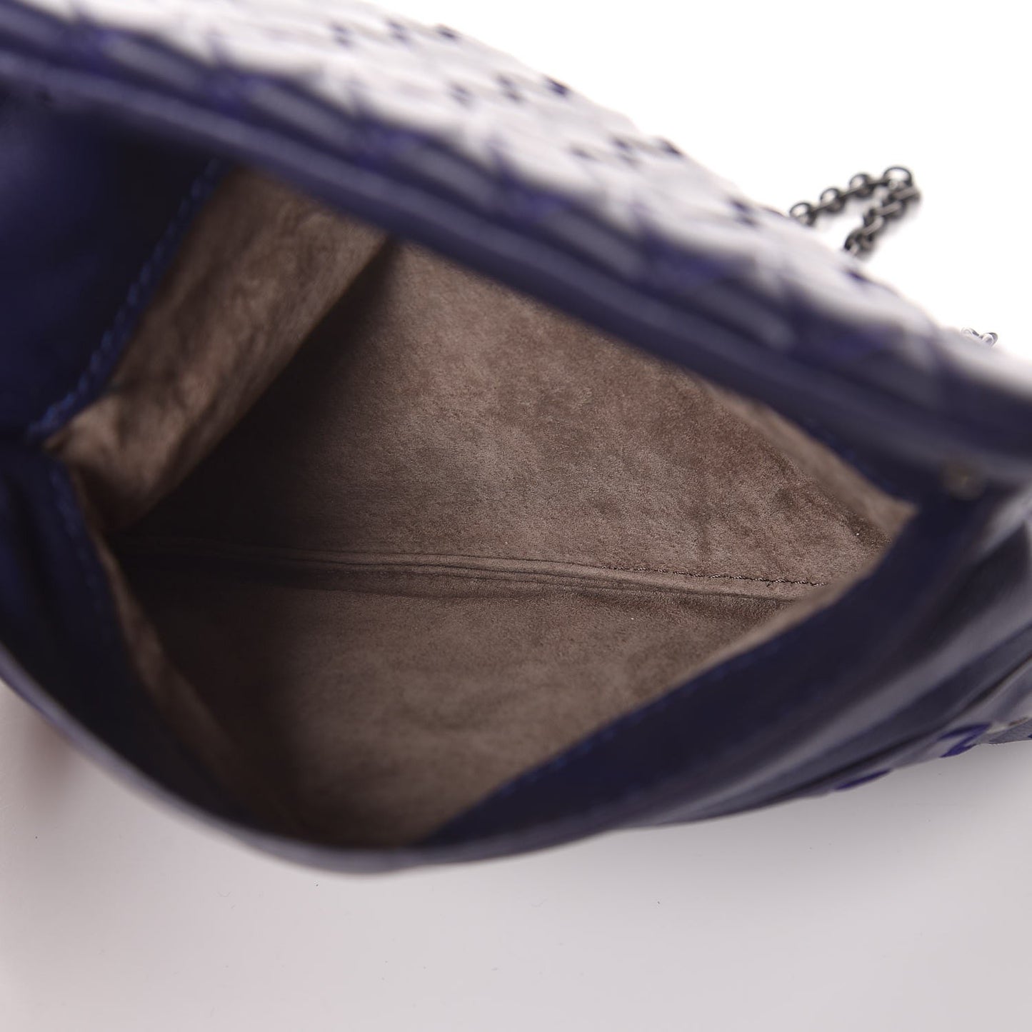 Nappa Intrecciato Small Chain Crossbody Atlantic