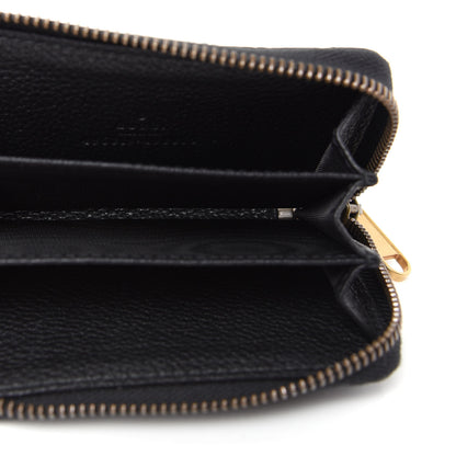 Gucci Calfskin Logo Zip Around Card Case Black 5 of 7