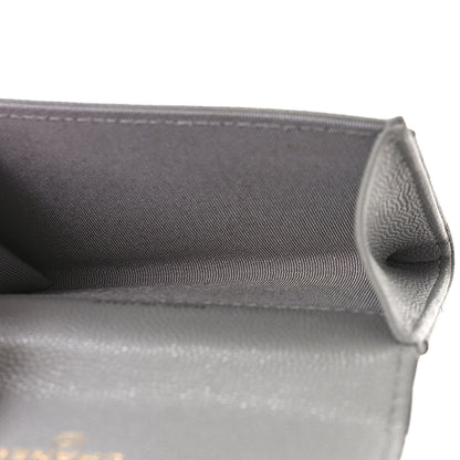 Chanel Caviar Quilted Flap Card Holder Wallet Grey 5 of 10
