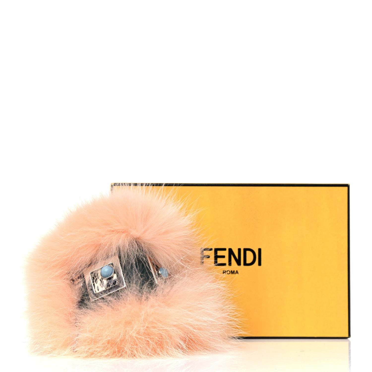 Fendi Fox Fur Calfskin Hypnoteyes Coin Purse Bag Charm Palmspring English Green 6 of 6