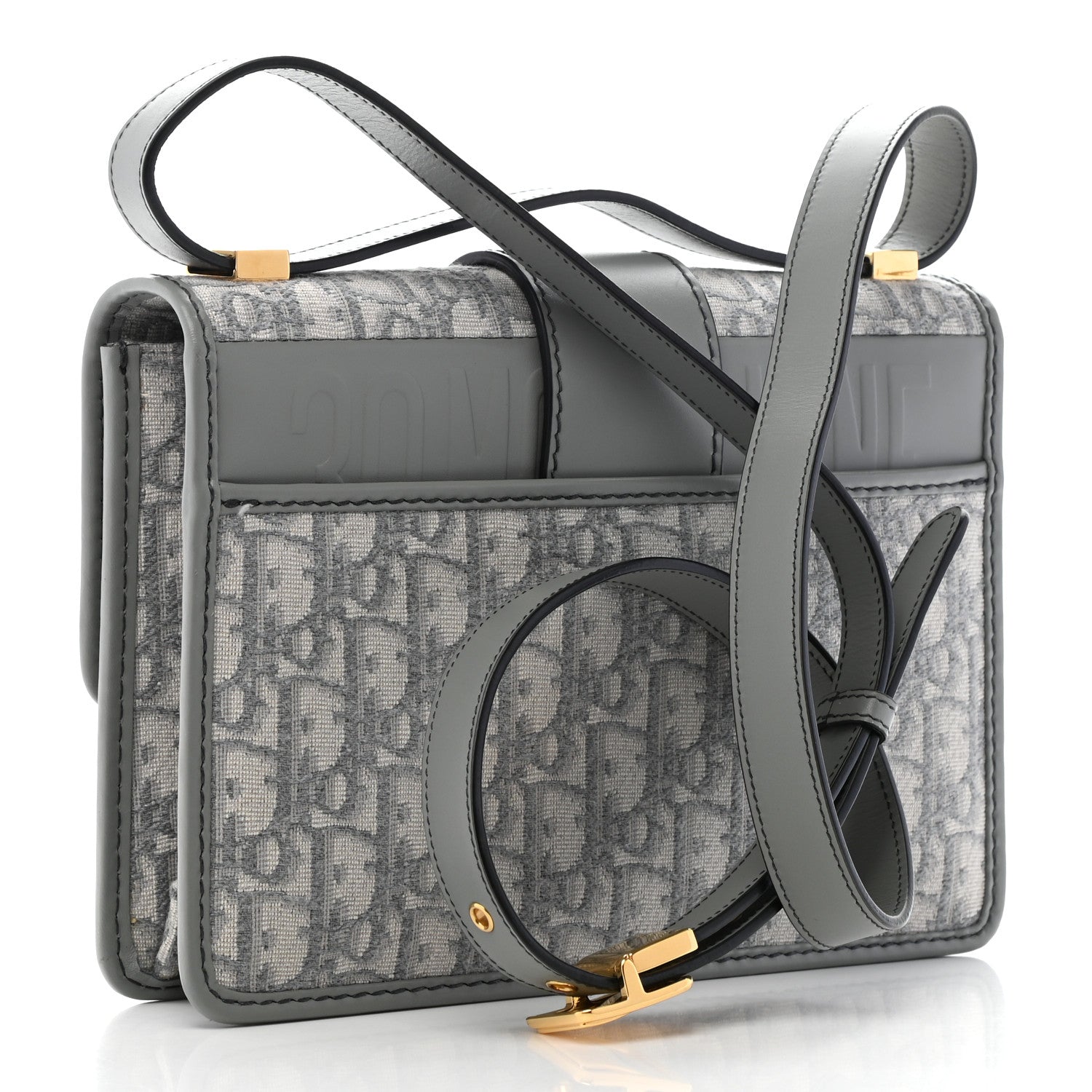 Christian Dior Oblique 30 Montaigne Flap Bag Grey 977161