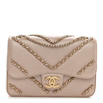 Chanel Metallic Lambskin Small CC Chain Flap Light Gold 1 of 12