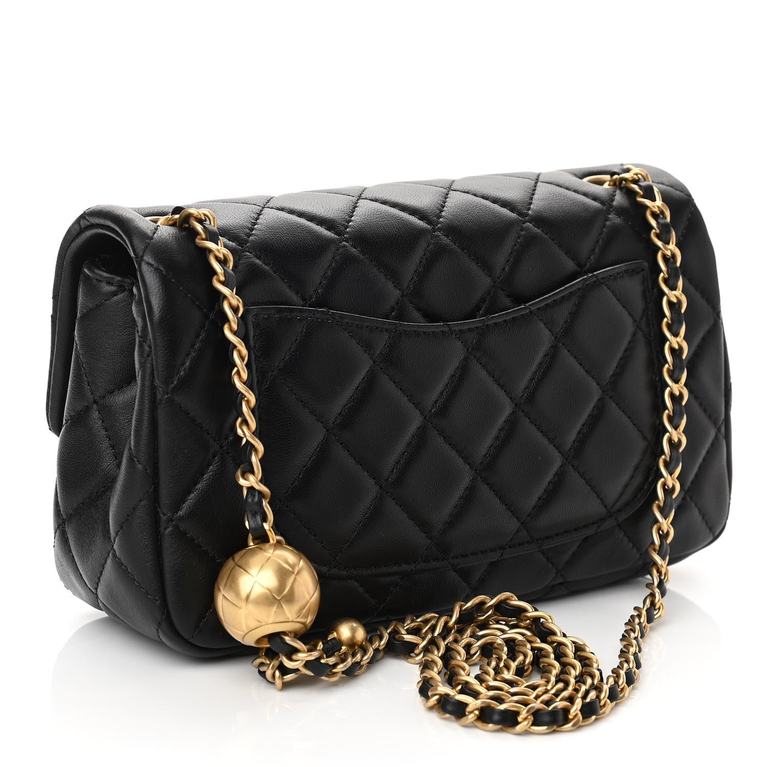 Chanel Lambskin Quilted Mini Rectangular Pearl Crush Flap Black 3 of 11
