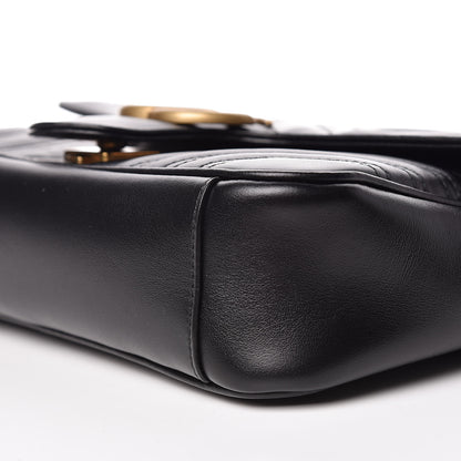 Gucci Calfskin Matelasse Small GG Marmont Shoulder Bag Black 9 of 9