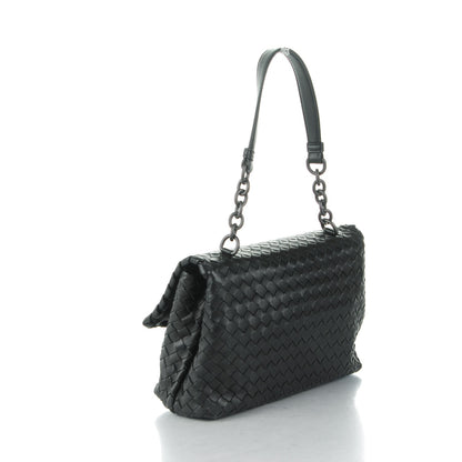Bottega Veneta Nappa Intrecciato Olimpia Shoulder Bag Nero Black 3 of 9