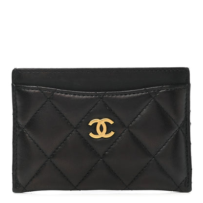 Chanel Lambskin Quilted Card Holder Black 1 of 9