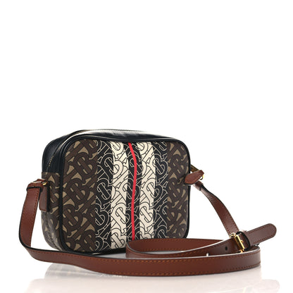 Burberry E-Canvas Monogram Stripe Camera Bag Bridle Brown 2 of 7