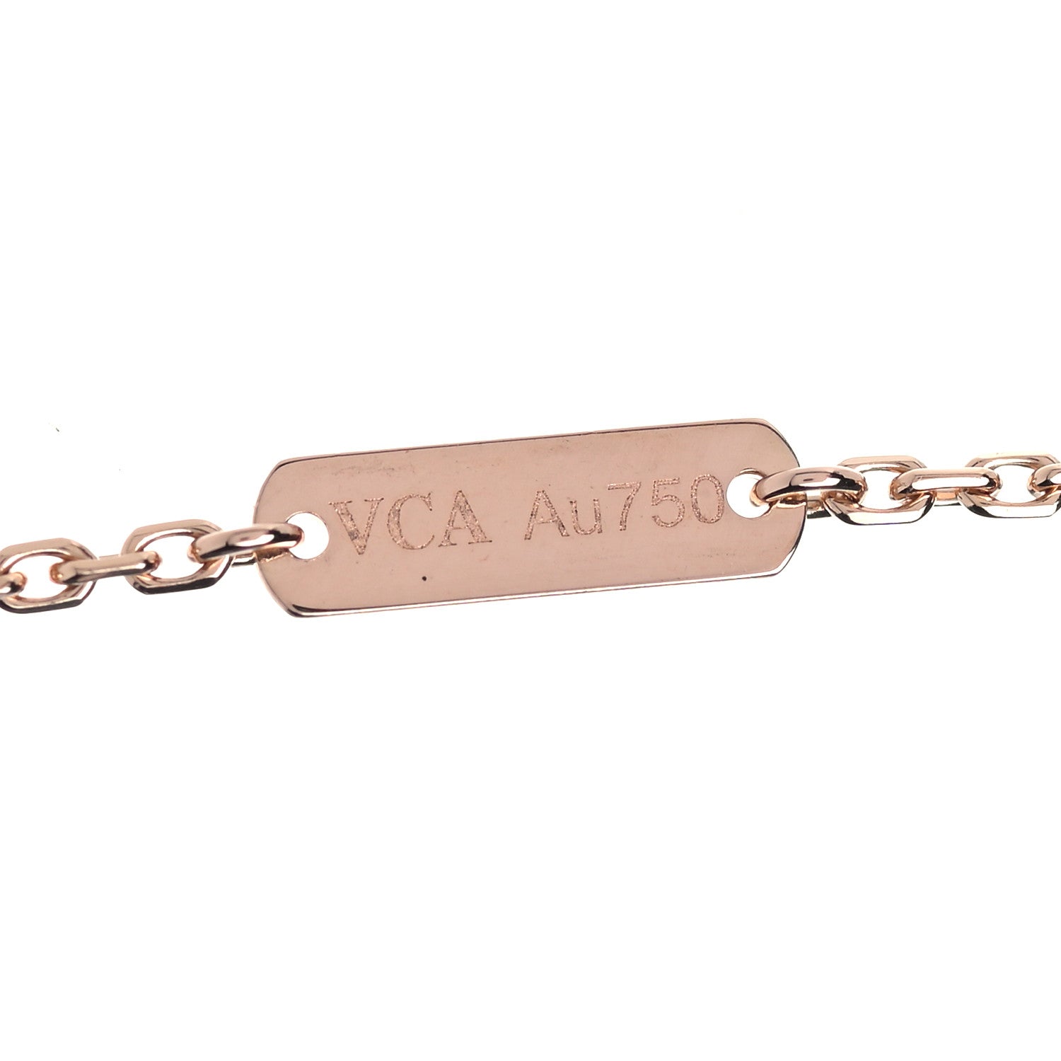 Van Cleef & Arpels 18K Rose Gold Gray Mother of Pearl Vintage Alhambra Pendant Necklace 6 of 8