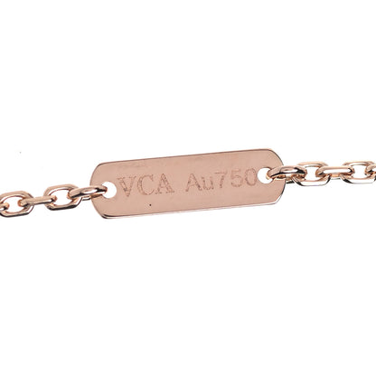 Van Cleef & Arpels 18K Rose Gold Gray Mother of Pearl Vintage Alhambra Pendant Necklace 6 of 8