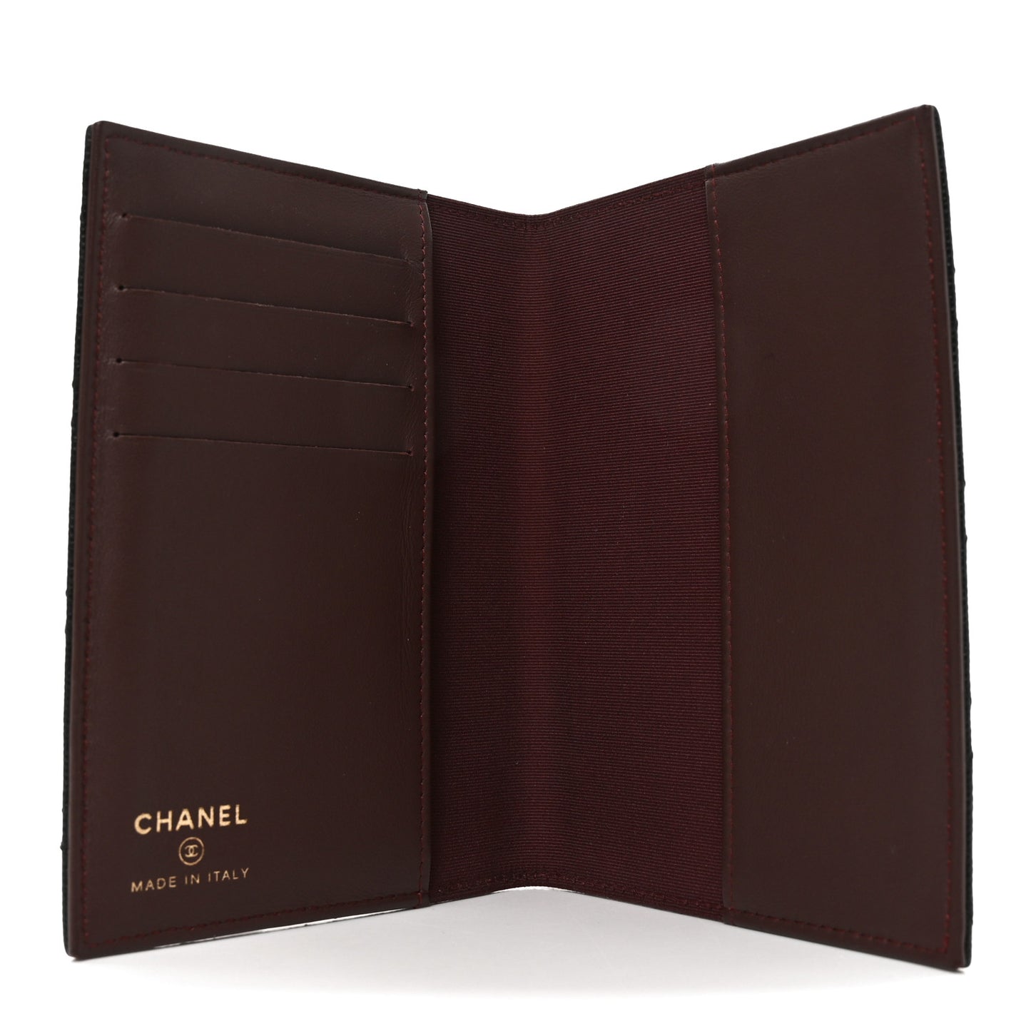 Caviar Quilted Passport Holder Black