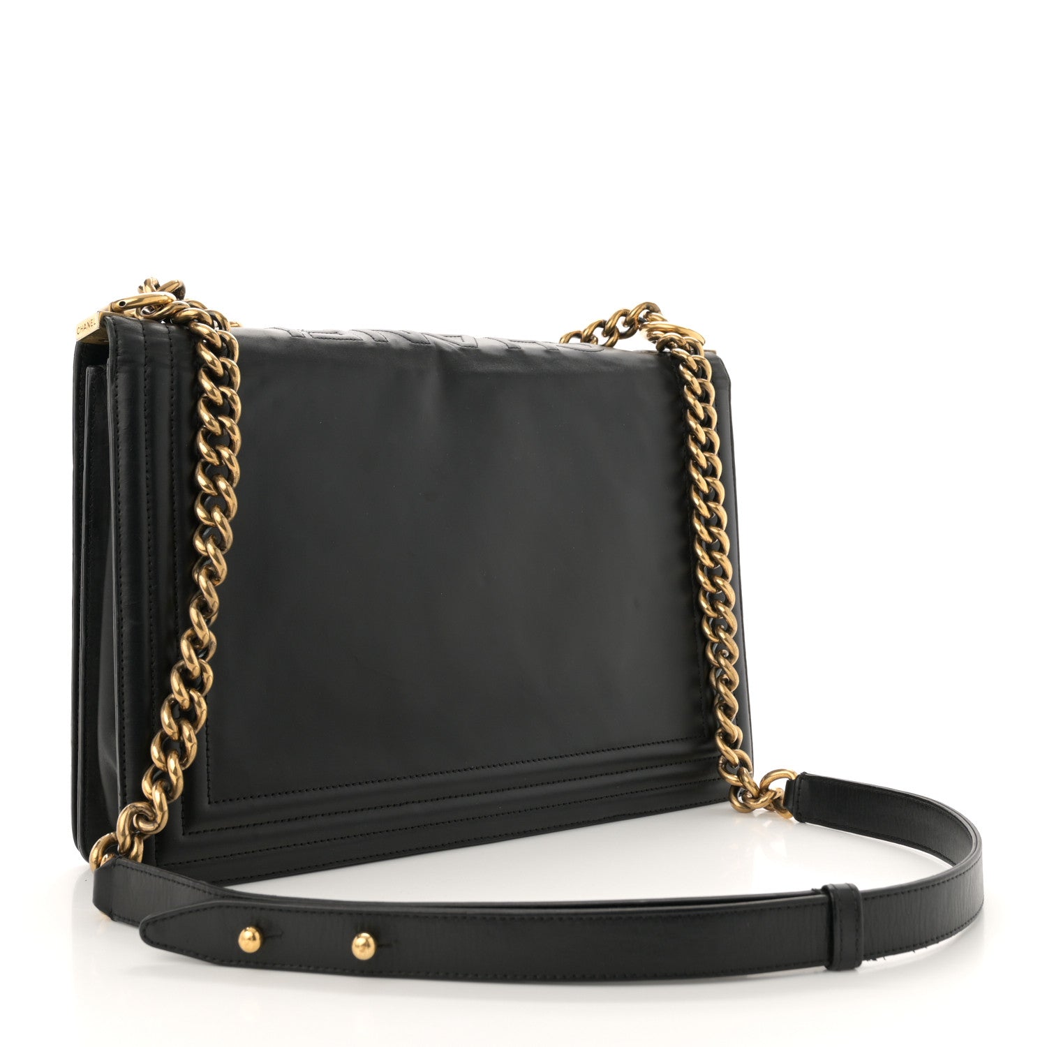 Chanel Glazed Calfskin Large Boy Flap Black 3 of 15