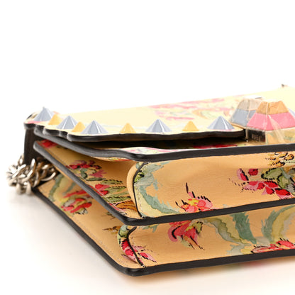 Fendi Vitello Marie Antoinette Print Scalloped Mix Studded Small Kan I Shoulder Bag Panna Multicolor 9 of 10