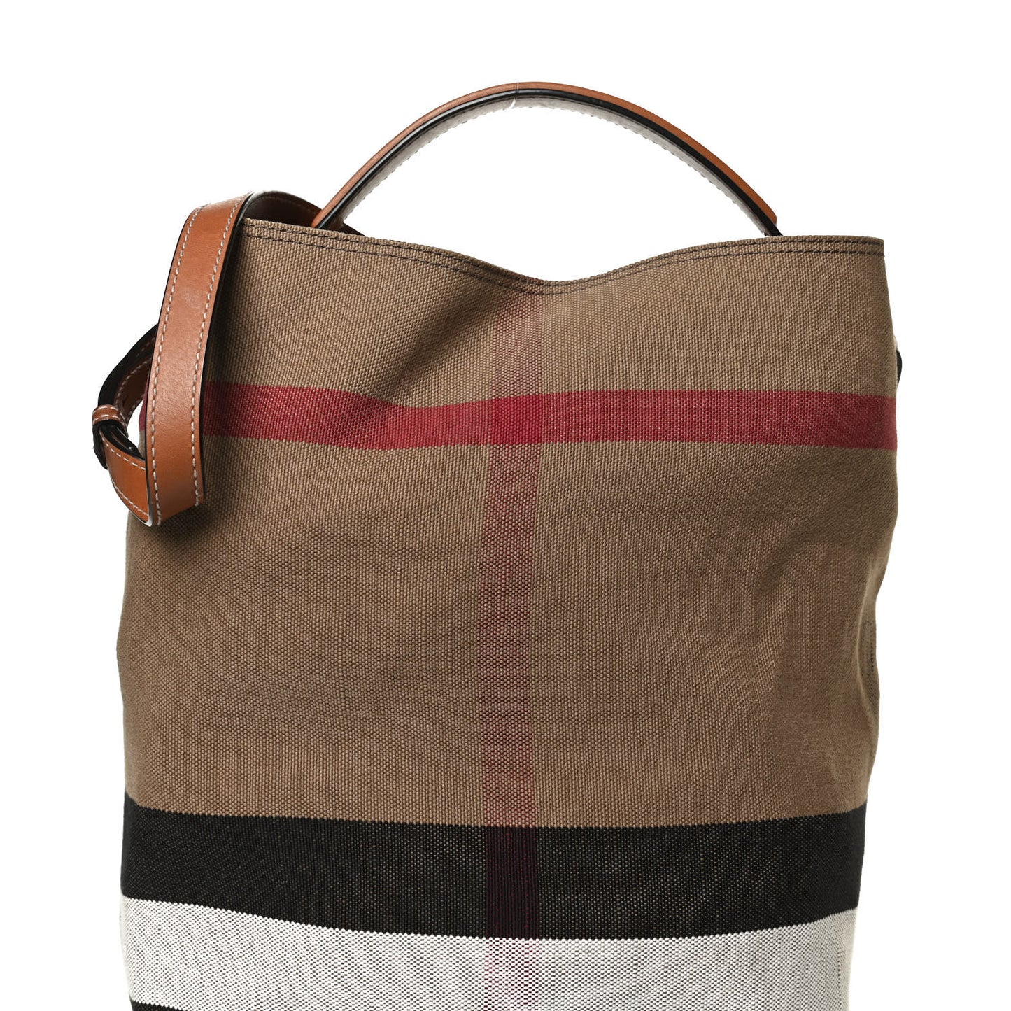 Canvas Mega Check Medium Ashby Hobo Saddle Brown