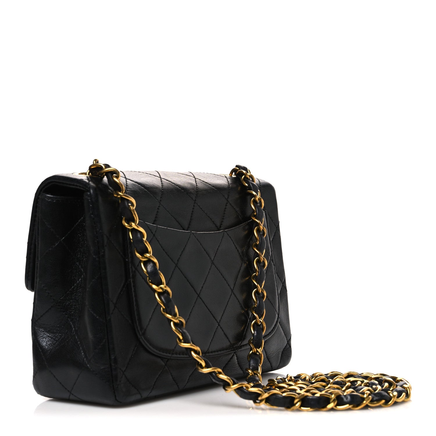 Chanel Lambskin Quilted Mini Square Flap Bag Black 3 of 11