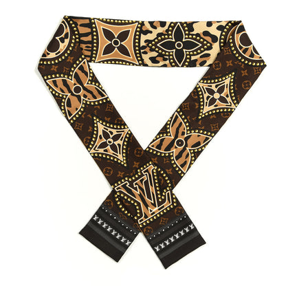 Louis Vuitton Silk Monogram LV World Bandeau Brown 1 of 4