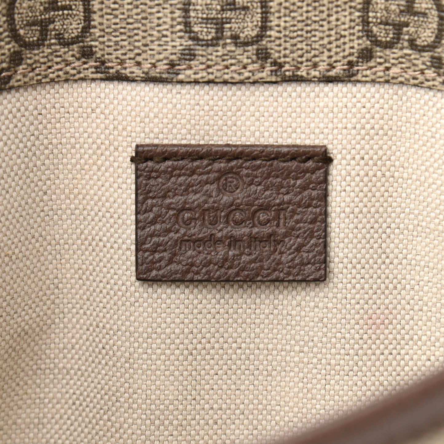 GG Supreme Monogram Neo Vintage Web Belt Bag Brown