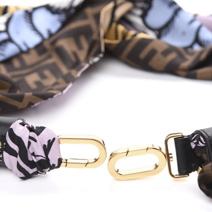 Fendi X JOSHUA VIDES Silk Calfskin FF Strap You Brown Multicolor 3 of 5