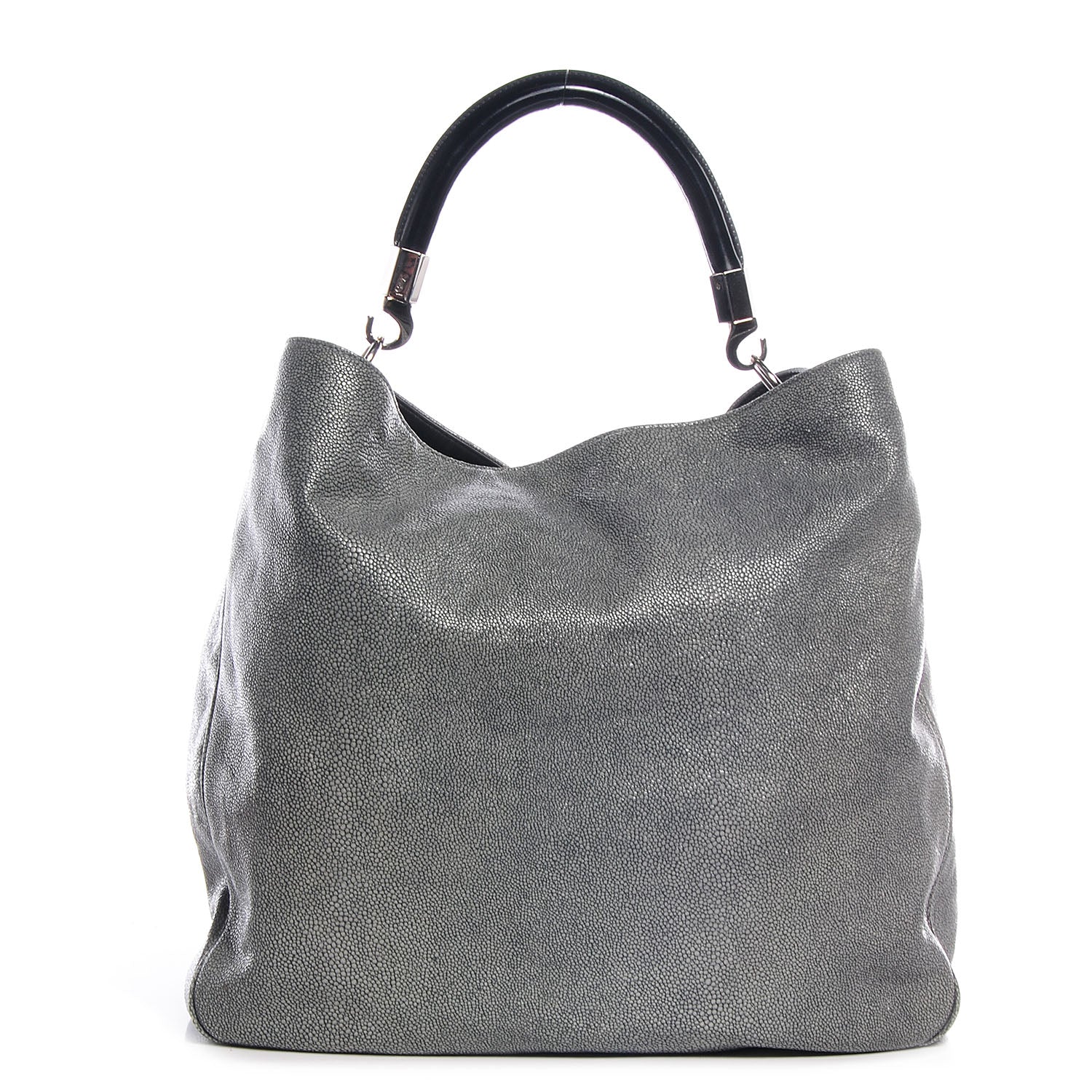 Saint Laurent Stingray Embossed Large Roady Silver 1 of 7
