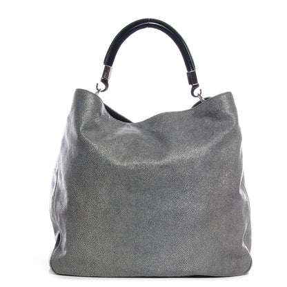 Saint Laurent Stingray Embossed Large Roady Silver 1 of 7