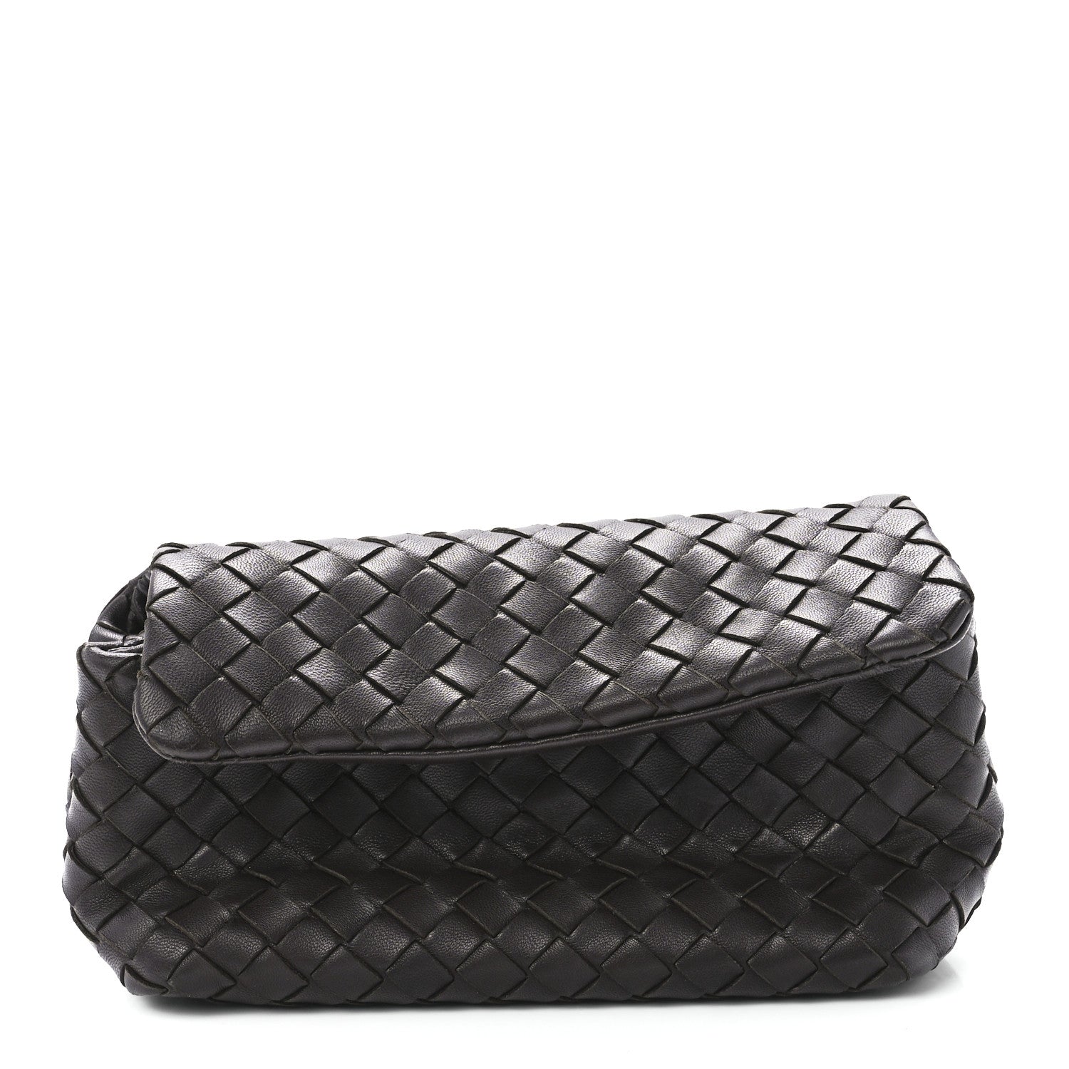 Bottega Veneta Nappa Intrecciato Flap Clutch Ebano 1 of 12