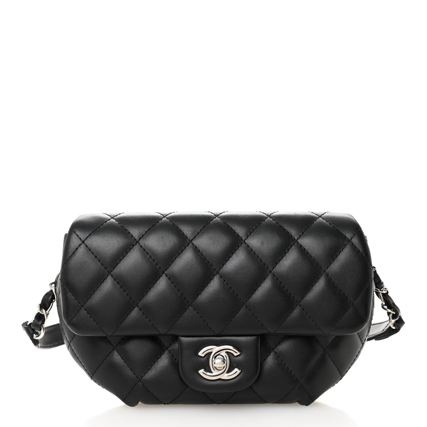 Chanel Calfskin Quilted CC Uniform Flap Belt Bag Black 1 of 13