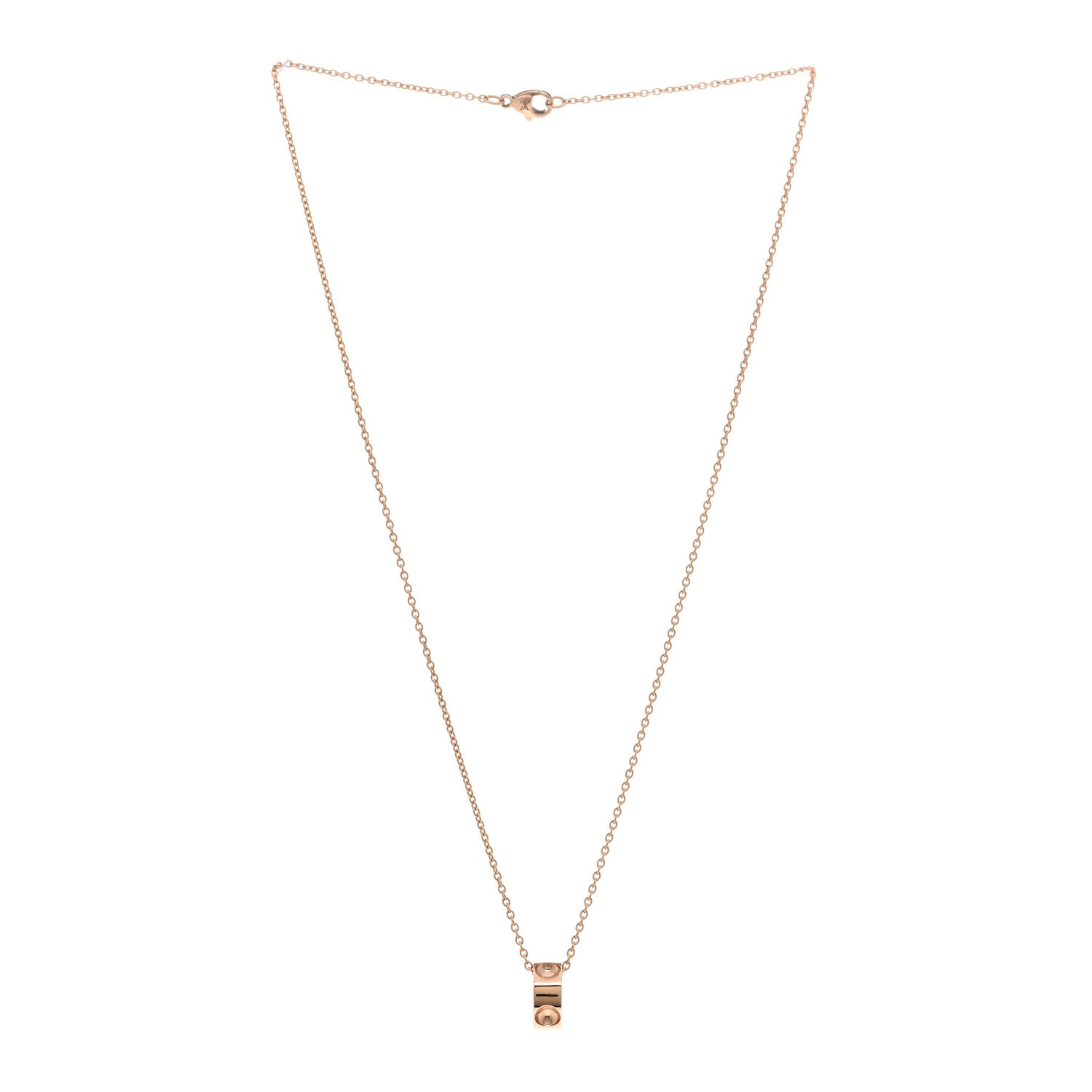 Louis Vuitton 18K Pink Gold Empreinte Pendant Necklace 4 of 5
