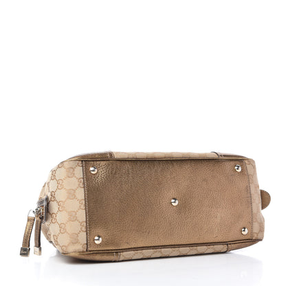 Gucci Monogram Small Princy Satchel Metallic 4 of 11